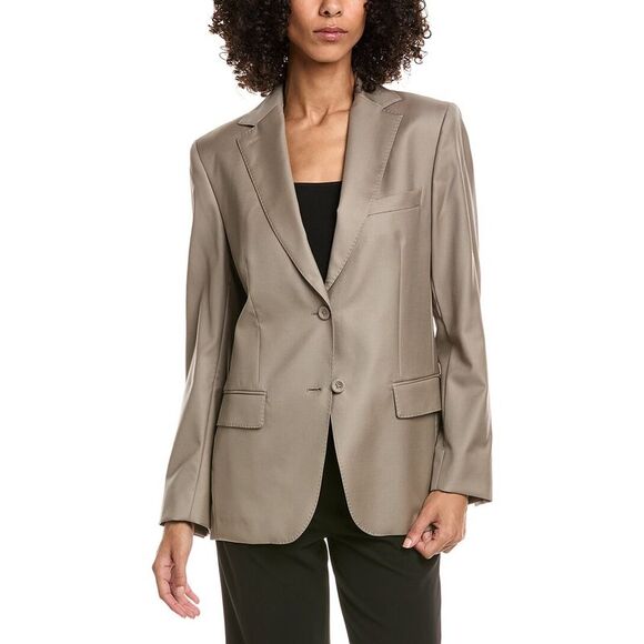 Officine Générale Womens Officine Generale Charlene Wool Blazer, Brown - Picture 1 of 3